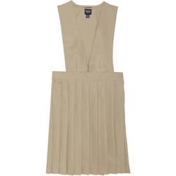 French Toast V-Neck Pleated Jumper - Khaki