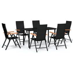vidaXL 3099116 Patio Dining Set, 1 Table incl. 6 Chairs