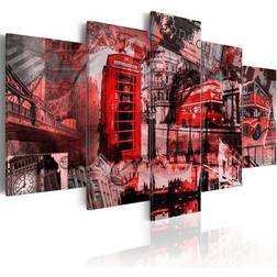 Arkiio London Collage Framed Art 100x50cm