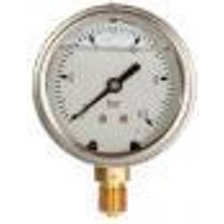 FÆRGEMANN Glycerinmanometer Ø63 RF hus,1/4"rg.nedadvendt,-1/ 0 bar/psi