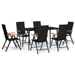 vidaXL 3099122 Patio Dining Set, 1 Table incl. 6 Chairs