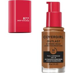 CoverGirl Outlast Extreme Wear Foundation Spf18 877 Deep Golden