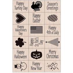 HA-TUB-LL809 3 x 4 in. Ink N Stamp TubeHoliday