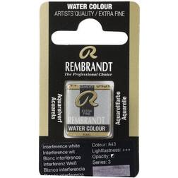 Rembrandt akvarelfarve half pan – Interference White 843