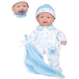 JC Toys La Baby 11" Baby Doll Blue Outfit