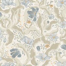 A-Street Prints A-Street Prints Bodri Light Blue Tulip Garden Wallpaper