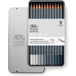 Winsor & Newton "Graphite pencil medium 12pcs in tin box"