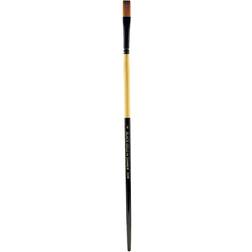 Dynasty Black Gold Brush Flat, Long Handle, Size 4