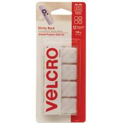 Velcro White Sticky Back Square White