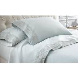 Modern Threads Chochet Lace Underlakan Blå (243.84x167.64cm)