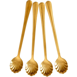 Rice Cuillère À Latte Seashell 19 cm Lot de 4 Gold Cuillère 4pcs