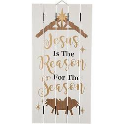 GlitzHome Nativity Wall Decor 35x71cm