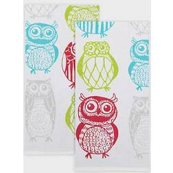 MU Kitchen Happy Owls Guest Towel Multicolor (76.2x50.8cm)