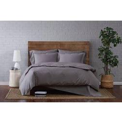 Brooklyn Loom Classic Duvet Cover Grey (228.6x228.6cm)