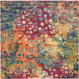 Safavieh Monaco Collection Pink, Multicolor 60x60"