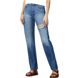 DL1961 Emilie High Rise Vintage Ultra Straight Jeans - Bedford Blue Raw