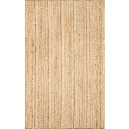 Nuloom Hand Woven Rigo Jute Area Rug Beige 68.58x121.92cm