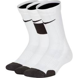 Nike Kid's Elite Basketball Crew Socks 3-pack - White