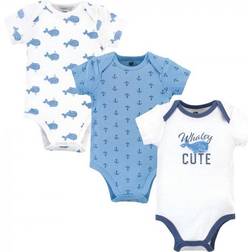 Hudson Cotton Bodysuits 3-Pack - Blue Whale (10158306)