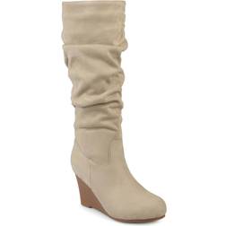 Journee Collection Haze Wide Calf - Stone