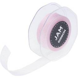 Jam Paper Sheer Ribbon, 7/8 In x 25 Yards, Pink, 1/Pack