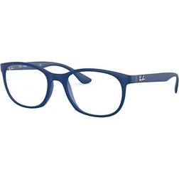 Ray-Ban Rb7183 Rox_frame Sand Blue Frame Demo Lens Lenses 53-21