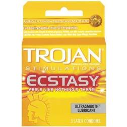 Trojan Ecstasy Ultra Ribbed 3-pack