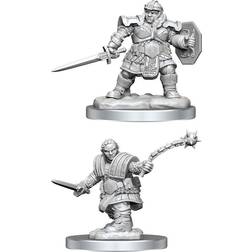 WizKids D&D Nolzur's Marvelous Miniatures Unpainted Miniature Dwarf Fighter Female Assortment (2)