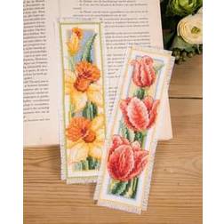 Broderikit Bokmärke Blomster 2-pack