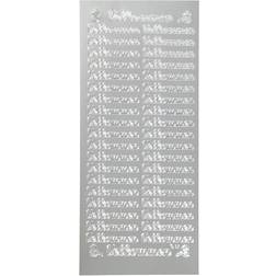 Creativ Company Stickers, silver, velkommen, 10x23 cm, 1 ark