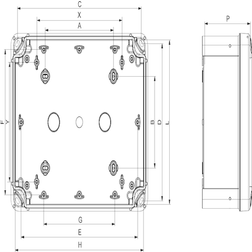 Schneider Electric Kasse Polycarbonat 291x241x168 Gråt Låg