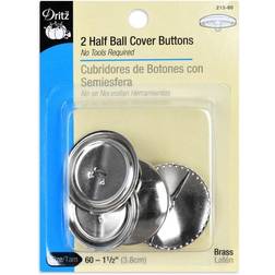 Half-Ball Cover Buttons, Size 60, 1-1/2" 2pk