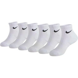 NIKE Kid's Basic Ankle Sock 6-pack - White