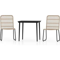 vidaXL 3099173 Patio Dining Set, 1 Table incl. 2 Chairs