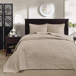 Madison Park Quebec Bedspread Green, Beige (299.72x228.6cm)