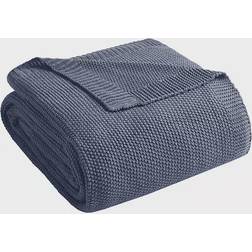 Ink+ivy Bree Knit Blankets Blue (152.4x127)