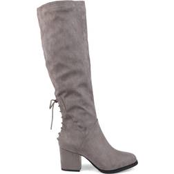 Journee Collection Leeda Wide Calf - Grey