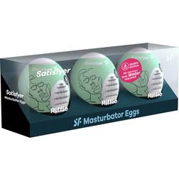 Satisfyer Masturbateur Oeuf Eggcited Riffle Pack de 3 Vert