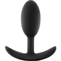 Blush Anal Adventures Platinum Vibra Black Slim Plug With Internal Ball