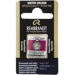 Rembrandt akvarelfarve half pan – Permanent Red Violet 567