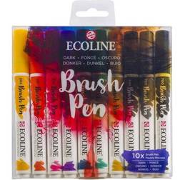 Ecoline Brush Pen Set Dark 10-pack