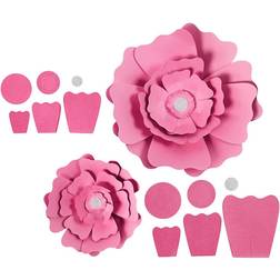 Creativ Company Papirblomster, rosa, diam. 15 25 cm, 230 g, 2stk