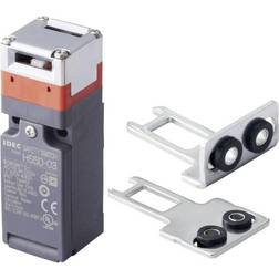 Idec HS5D-03ZRNM-SET Safety button 300 V AC 10 A Steel lever (straight) Steel lever (curved) momentary IP67 1 Set