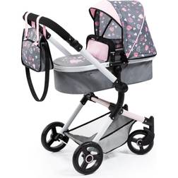 Bayer Combi Dolls Pram Vario Grey & Pink (18419AA)