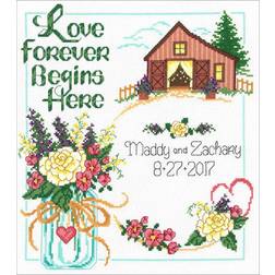 Country Wedding Counted Cross Stitch Kit-10.5 X11.5 14 Count