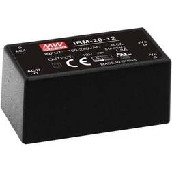 Mean Well IRM-20-15, 20 W, 85 264 V, ITE EN/UL/IEC 60950, Sort, 27,2 mm, 52,4 mm