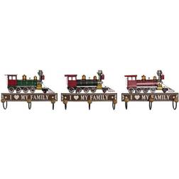 Dkd Home Decor Knagerække til væggen Metal Vintage Træ MDF (29 x 8 x 20 cm) (3 pcs) Tøjkrog