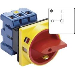 Kraus & Naimer KG10B T203/01 E Lastafbryder kan spærres 20 A 1 x 90 ° Rød, Gul 1 stk
