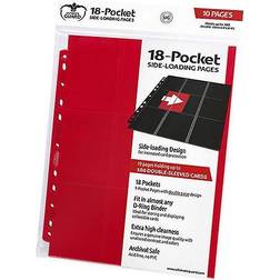 Ultimate Guard Ultimate Guard 18-Pocket Pages (Mappelommer/11 Huller) Side-Loading Red (Rød) (10)