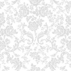Nyans Tapet Rosendal Vit/Silver 347-01